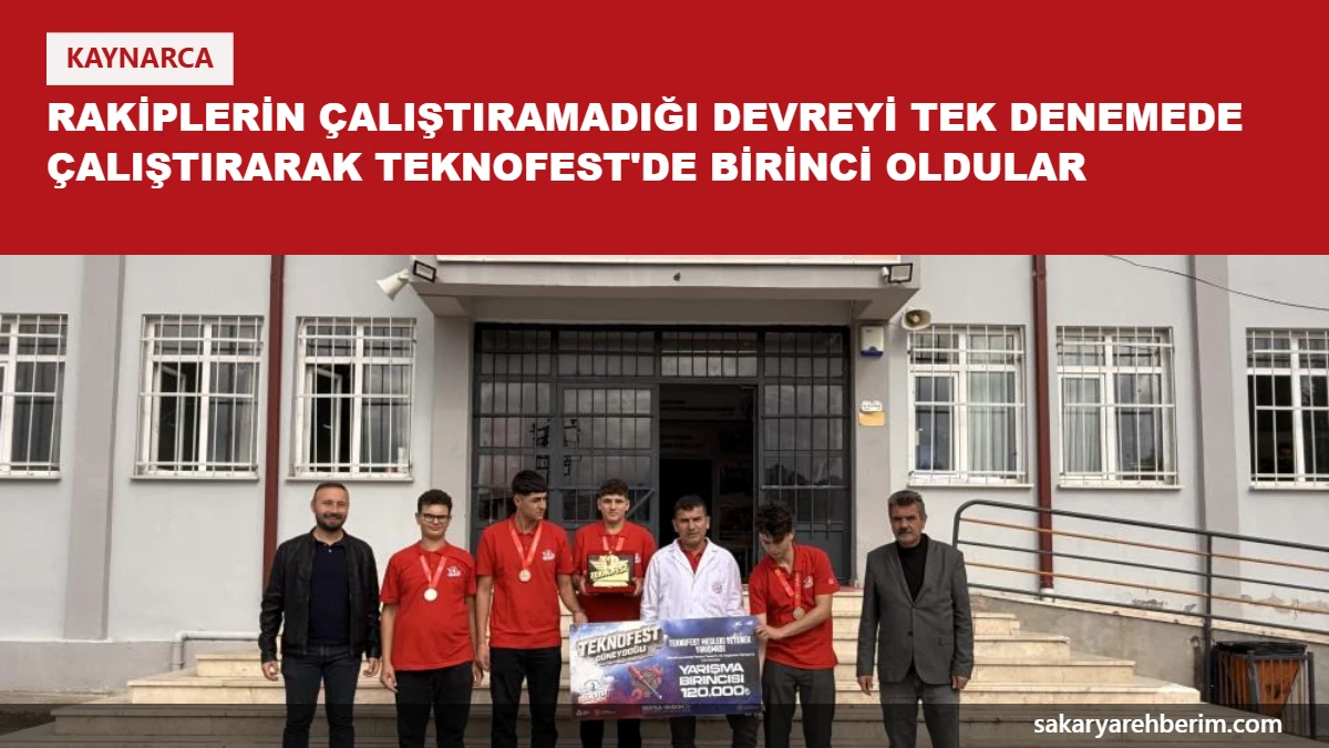 Rakiplerin çalıştıramadığı devreyi tek denemede çalıştırarak TEKNOFEST'de birinci oldular