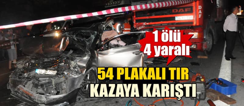 54 plakalı TIR kazaya karıştı - 4. fotoğraf