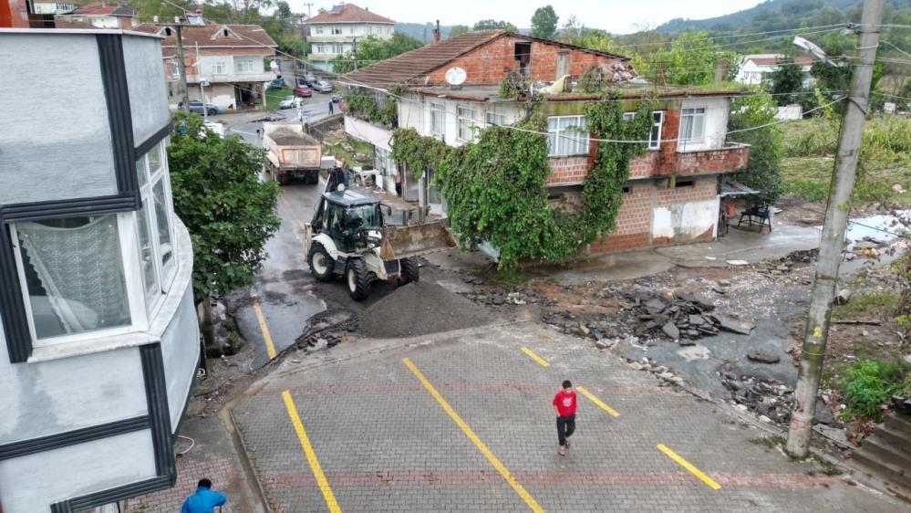 Sakarya'da taşkın yaşanan mahalledeki son durum havadan görüntülendi - 2. fotoğraf