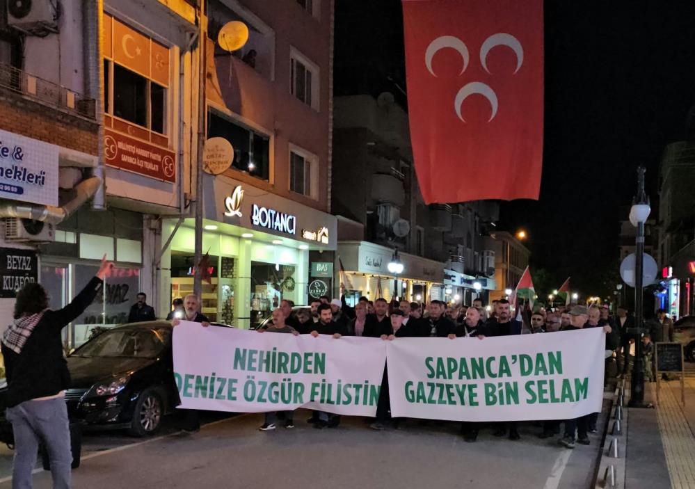 Sapanca'da Gazze'ye destek yürüyüşü - 1. fotoğraf