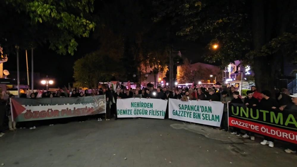 Sapanca'da Gazze'ye destek yürüyüşü - 4. fotoğraf