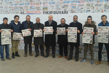 Milli Gazete'nin manşet sayfalarını sergilediler