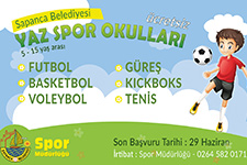 Sapanca Belediyesi Yaz Spor Okulları başlıyor
