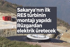 İlk RES türbinin montajı yapıldı