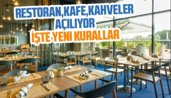 Restoran lokanta ve kafeler açılıyor