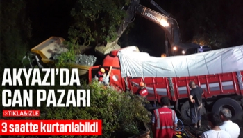 Araçta sıkışan sürücü 3 saatte kurtarılabildi