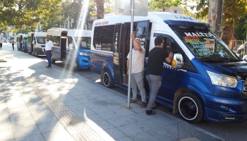 Minibüsçüler kazan kaldırdı