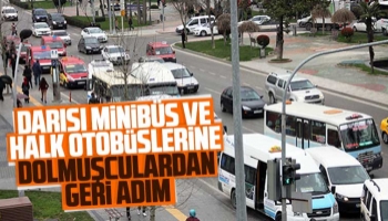 Dolmuşçulardan geri adım