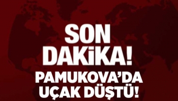 Pamukova'da uçak düştü!