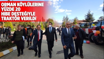 Akyazı'da orman köylülerine hibe destekli 10 traktör verildi
