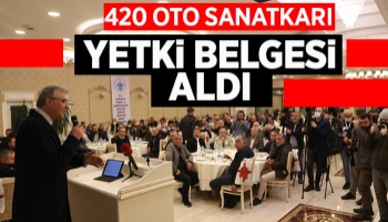 420 oto sanatkarı yetki belgesi aldı