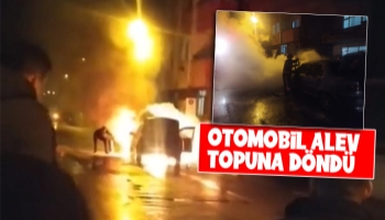Otomobilde yangın çıktı