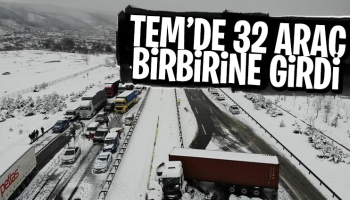 TEM'de 32 araç birbirine girdi