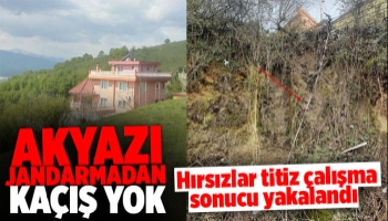 Akyazı jandarmanın titiz çalışması hırsızlığı aydınlattı