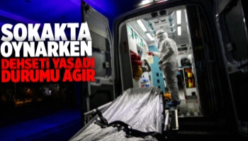 Sokakta oynarken araç çarptı
