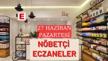 Sakarya Nöbetçi Eczaneler 27 Haziran Pazartesi