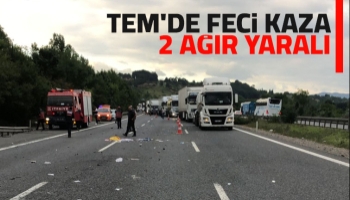 TEM'de kaza 2 ağır yaralı