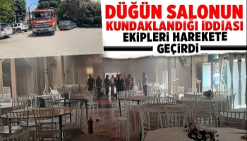 Düğün salonunu kundaklandığı iddiası