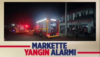 Karasu'da markette yangın