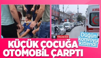Küçük çocuğa otomobil çarptı